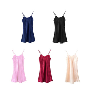 Women's Satin Nightgown Spaghetti Straps Sleep Dress Sexy Alodia Store