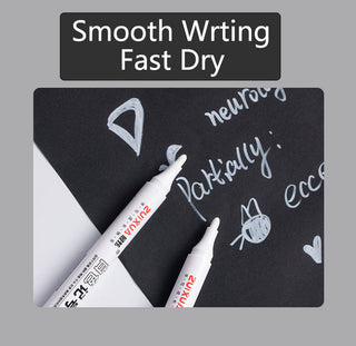 White Marker Pens grafting set 2.0mm Oily Waterproof White Gel Pen DIY ALODIA STORE