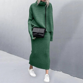 Fashion Women Slim Sweater Skirt Two Pieces Set Alodia Store