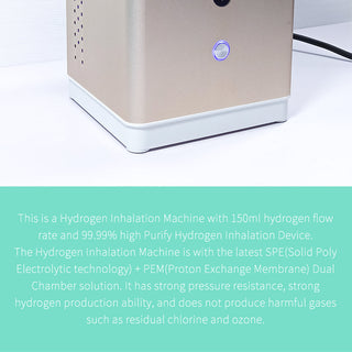 Bluevida 99.99% High Purity Hydrogen Inhalation Machine Low Noise Make Hydrogen Water H2 Inhalation Generator SPE/PEM 150ml/m alodia store