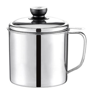 1PC Stainless Oil Filter Pot Lard Strainer Tank Alodia Store