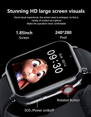 Kids 4G Smart Watch SOS GPS Location Tracker Sim Card Video Call WiFi Chat Camera Flashlight Waterproof Smartwatch Alodia Store