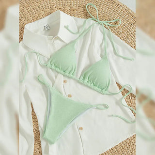 2024 Special Pit Stripe Fabric Bikini Set ALODIA STORE