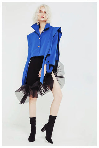 DEAT 2023 Autumn Women's Coat New Fashion Turn-down Collar Solid Alodia Store