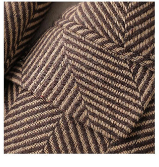 Women Coffee Stripe Formal Blazer business New Alodia Store