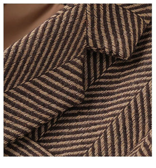 Women Coffee Stripe Formal Blazer business New Alodia Store