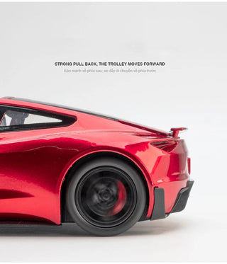 1:24 Tesla Roadster Alloy Sports Car Model Diecasts Metal Toy Vehicles Car Model Simulation Sound and Light Collection Kids Gift Alodia Store