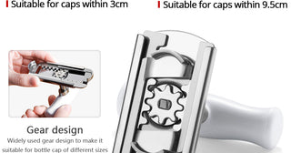 Stainless Steel Adjustable Lids Off Jar Opener Multi-function Bottle Cap Opener Labor-saving Screw Can Opener for Kitchen Gadget Alodia Store