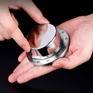 Stainless Steel Kitchen Timer with Magnetic Base Manual Mechanical Cooking Timer Countdown Cooking Tools KitchenTimer Alodia Store