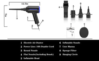 500W Electric Compressed Air Duster Blower ALODIA STORE