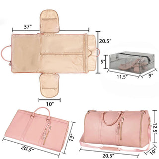 2024 Fashion Large PU Folding Suit Storage Bag Women High Capacity Luggage Alodia Store