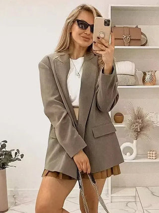 TRAF 2024 Long Sleeve Blazers for Women Coat Alodia Store