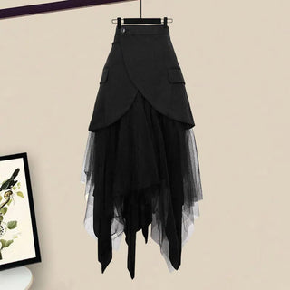 Black Skirt Two Piece Set Alodia Store