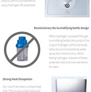 Bluevida 99.99% High Purity Hydrogen Inhalation Machine Low Noise Make Hydrogen Water H2 Inhalation Generator SPE/PEM 150ml/m alodia store