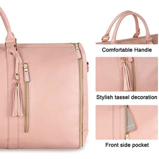 2024 Fashion Large PU Folding Suit Storage Bag Women High Capacity Luggage Alodia Store