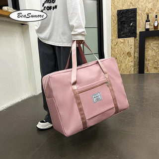BWBW Large Capacity Students Move Rolling Luggage Folding Travel Bag Suitcase Wheels Alodia Store