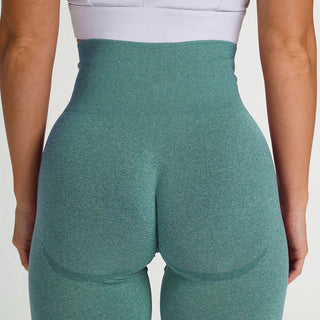 Seamless Women's Sports Yoga Shorts Leggings Fitness Tight Gym Running High Waist   Workout Three Piece Scrunch Biker Pants Alodia Store