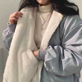soft and thick leisure stand-up collar women's jacket Alodia Store