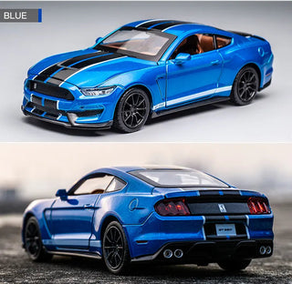 1:32 High Simulation Supercar Ford Mustang Shelby GT350 Car Model Alloy Pull Back Kid Toy Car 4 Open Door Children's Gifts GT500 Alodia Store