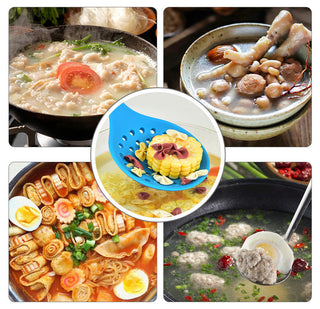 1Pcs Cooking Silicone Strainer Food Non-Stick Heat-Resistant Wooden Handle Colander Spoon Skimmer Strainer Cooking Kitchen Tools Alodia Store