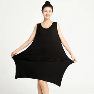 3XL-6XL  Modal Bamboo Fiber Thin Nightdress 2023 Sleeveless Nightgown Alodia Store