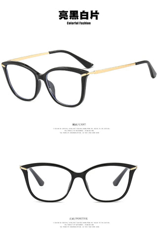 Anti Blue Light Blocking Cat Eye Oculos Mujer Glass Women Fashion Luxury Designer Optical TR90 Eyeglasses Frame Classic Eyewear Alodia Store
