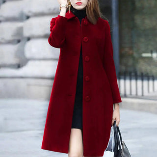S-4XL Autumn Women Coat Mid-Length Alodia Store