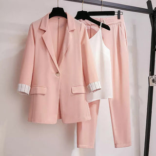]acket three piece jacket pants set Alodia Store