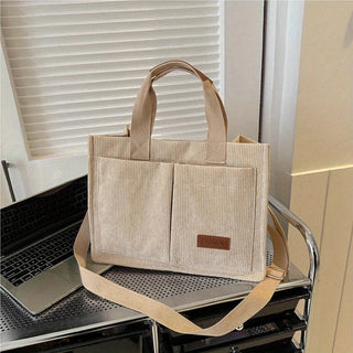 Women's Corduroy Tote Bag Large Capcity Handbags for Women Alodia Store