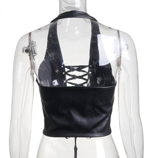 Top Sexy Women Leather Hollow Out Alodia Store