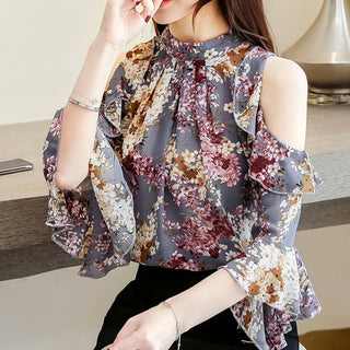 2023 Womens Sleeve Butterfly Sleeve Chiffon alodia store