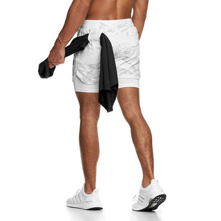 2023 Camo Running Shorts Men 2 In 1 Double-deck Quick Dry GYM Sport Shorts Fitness Jogging Workout Shorts Men Sports Short Pants Alodia Store