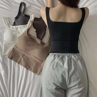 Elasticity TShirt Backless Camisole Female alodia store