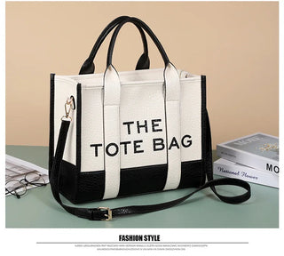 Women's Tote Bag 2024 New Leather Letters Shoulder Alodia Store