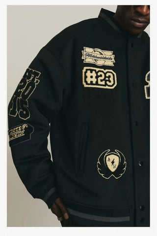 2024 New American hip-hop letter bomber embroidered Y2K coat Alodia Store