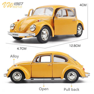 1:36 Mini Car 1967 VOLKSWAGEN Beetle Classic Alloy Car Model Diecasts Metal Toy Car Model Simulation Miniature Scale F346 Alodia Store
