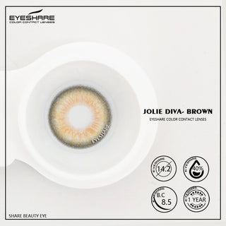EYESHARE 1 Pair Natural Color Lens Eyes Yearly Color Contact Lenses for Eyes Beauty Contact Lenses Eye Cosmetic Color Lens Eyes Alodia Store
