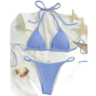 2024 Special Pit Stripe Fabric Bikini Set ALODIA STORE