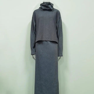 Fashion Women Slim Sweater Skirt Two Pieces Set Alodia Store