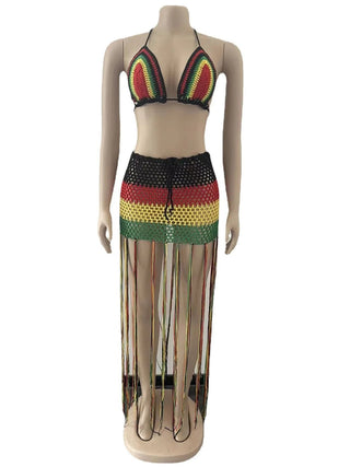 Bodyconclothes Colorful Hand Crochet Two Piece Set Alodia Store