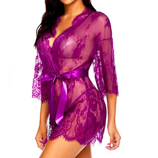 Women's Robe Lace Bridesmaid Gown Sexy Alodia Store