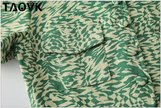 Camouflage Suede Skirt Suits Sexy Skinny CropTops+ Bodycon Outfits 2-Piece Set alodia store