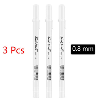 White Marker Pens grafting set 2.0mm Oily Waterproof White Gel Pen DIY ALODIA STORE