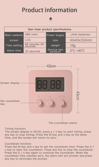 Digital Timer Reminder Timer Kitchen Alodia Store
