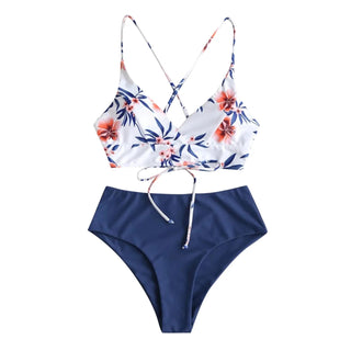 Summer Beach Wear Suit Female Flower Print Split Sets New Ladies Alodia Store