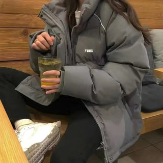 2023 women's parka coat fashion basic cotton down jacket winter Alodia Store