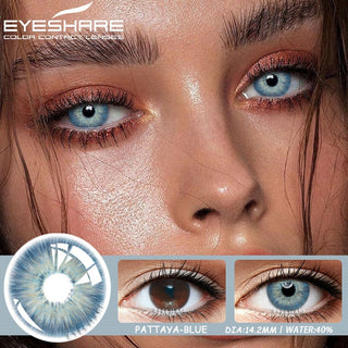 EYESHARE Color Contact Lenses for Eyes 2pcs Natural Brown Contact Lenses Gray Blue Lenses Yearly Beautiful Pupil Contact Lenses Alodia Store