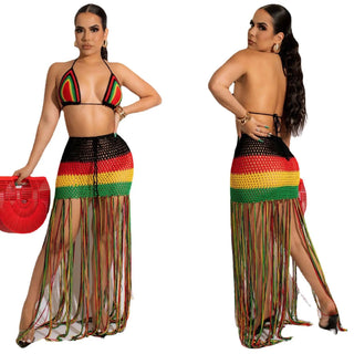 Bodyconclothes Colorful Hand Crochet Two Piece Set Alodia Store