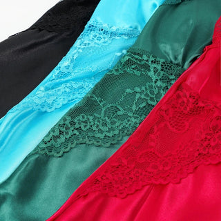 Women's Satin Nightgown Spaghetti Straps Sleep Dress Sexy Alodia Store