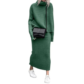 Fashion Women Slim Sweater Skirt Two Pieces Set Alodia Store